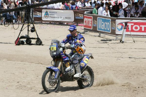 Jordi Viladoms à l'arrivée du Dakar en 2011